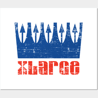 XLARGE Throwback Crown Design Distressed Posters and Art